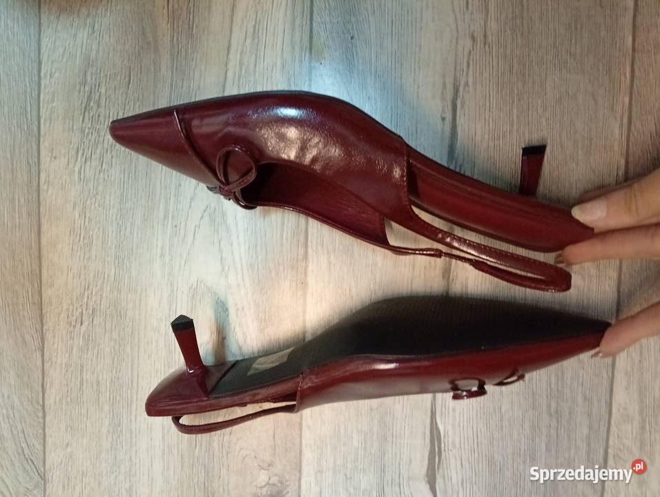 41 Ekskluzywne bordowe czółenka wieczorowe z 26cm Kraków sprzedam
