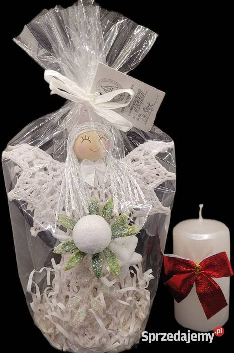 Świąteczny Anioł 20 ręcznie wykonany Krzywaczka