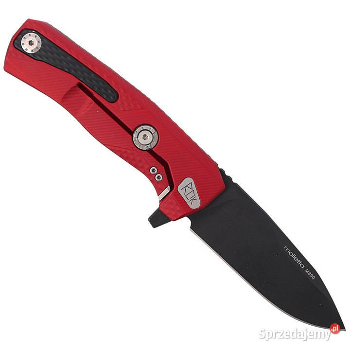 Nóż składany LionSteel Red Aluminium Black M390 Warszawa