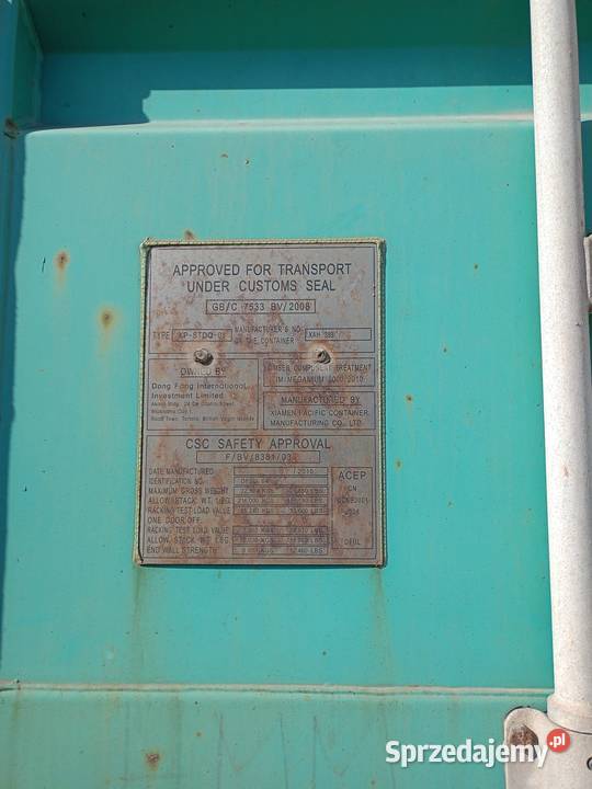 Morski kontener magazynowy 12m40HC Małaszewicze Duże