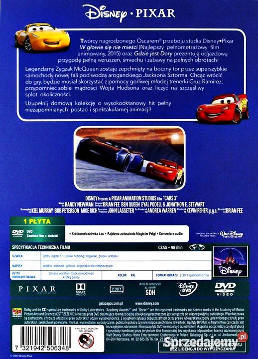 AUTA SAMOLOTY DISNEY PIXAR 6xDVD DVD Kalisz