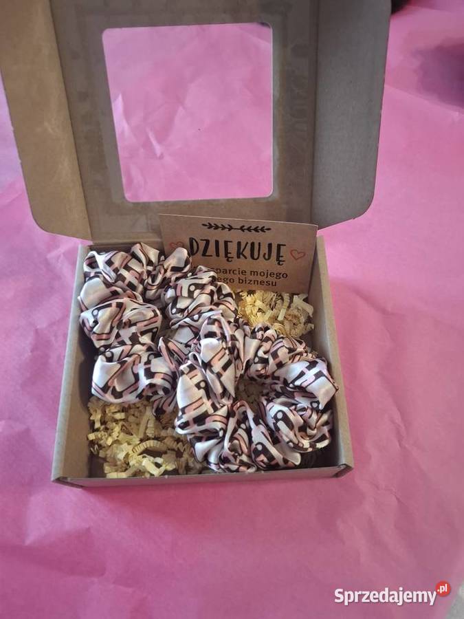 Zestaw mana i córka 2 scrunchie handmade Smolice