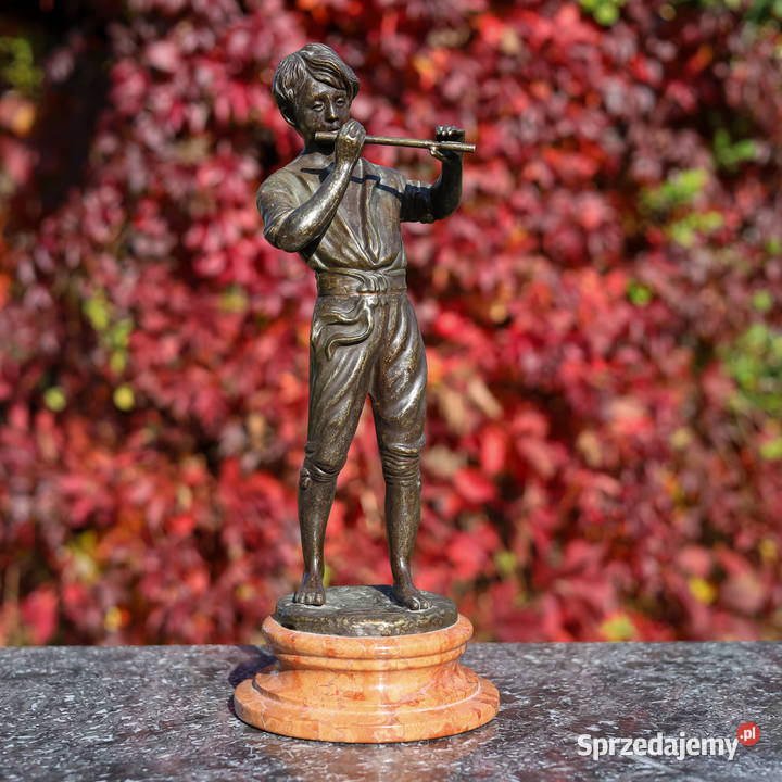 ARTexpert Para figur z brązu Grajek skrzypaczka zachodniopomorskie Dobrzany