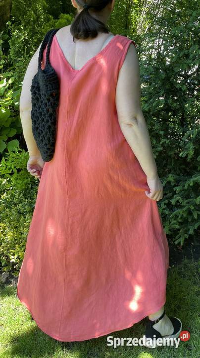 Sukienka lniana koral Spódnice i sukienki Bytom