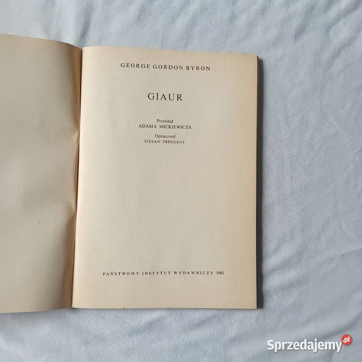 GG Byron Giaur PIW 1982 r Wydanie I Przekład wielkopolskie Koźminek