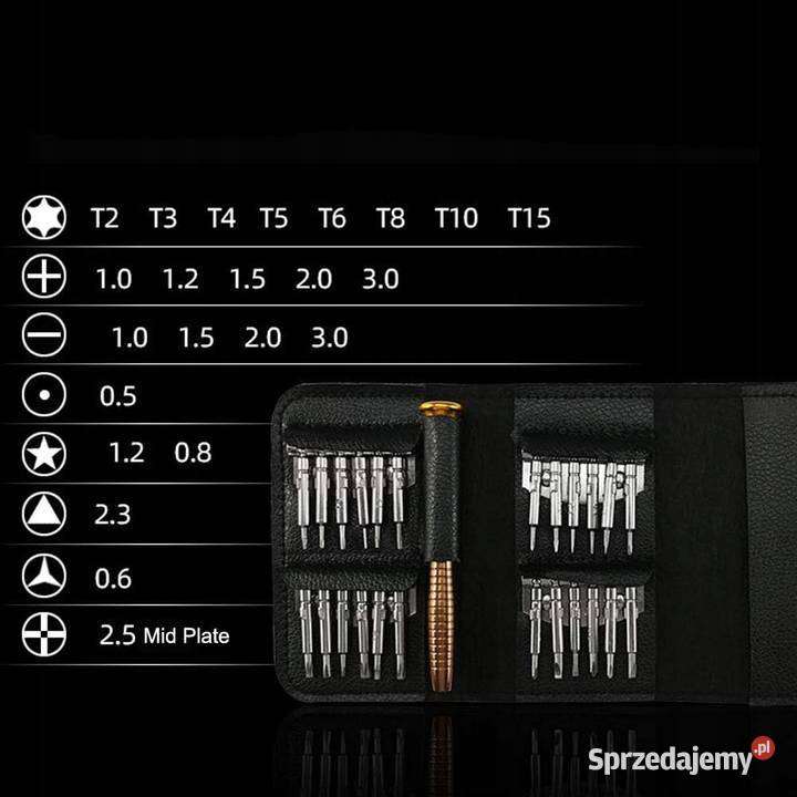 Zestaw Wkrętaków 25w1 24 Końcówki w Etui Ludźmierz