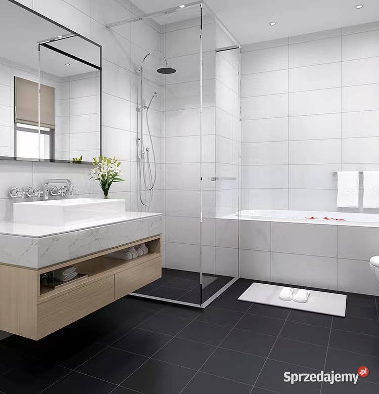 BIAŁY GŁADKI GRES POLEROWANY 120x60 SUPER WHITE łódzkie Łask sprzedam