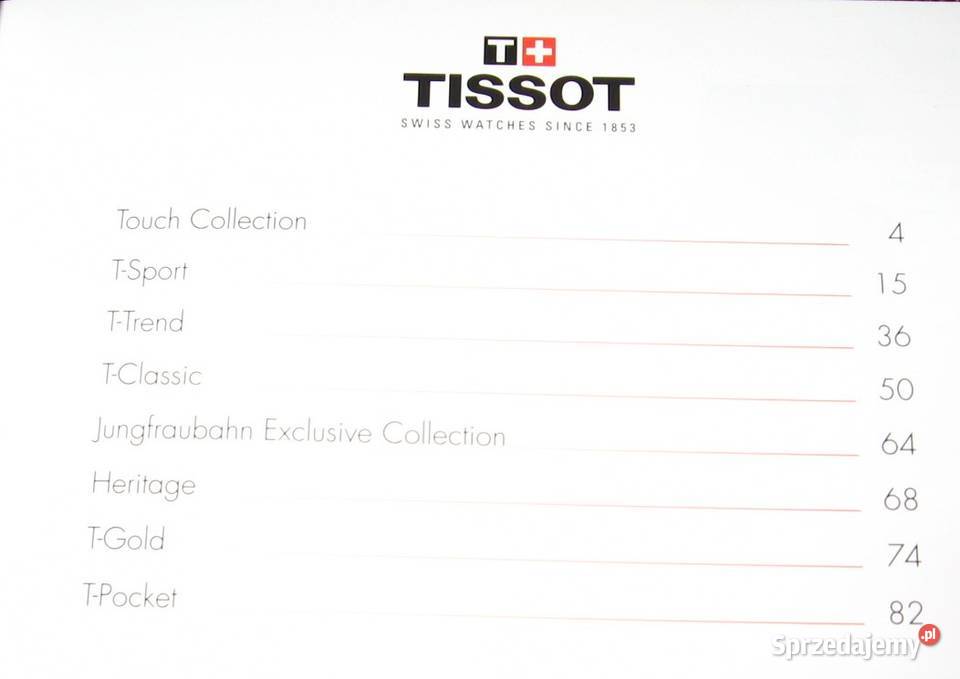 TISSOT 2011 watches catalog katalog zegarków