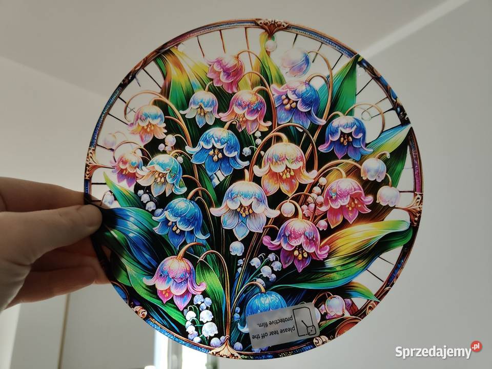 Nowy witraż witrażyk dekoracja okienna kwiaty Witraże Płock