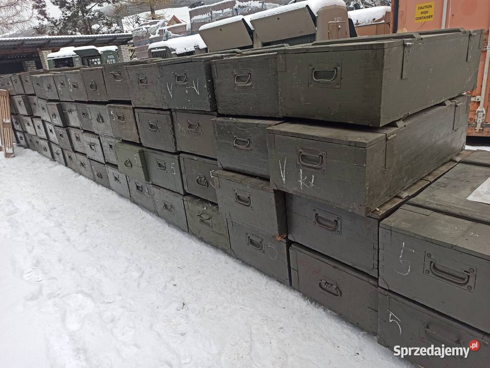 Skrzynia wojskowa drewniana 102 x 52 x 30 Pozostałe Skierniewice sprzedam
