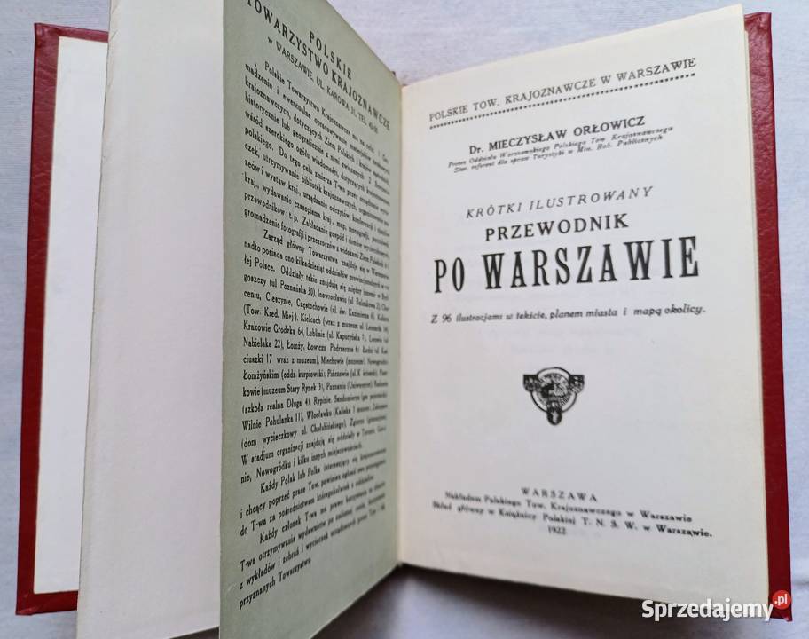 PRZEWODNIK WARSZAWIE Orłowicza 1922 PRZEWODNIK z mazowieckie Warszawa