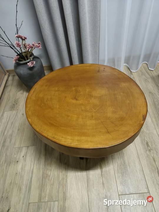 Stolik kawowy plaster drewna Niepołomice sprzedam