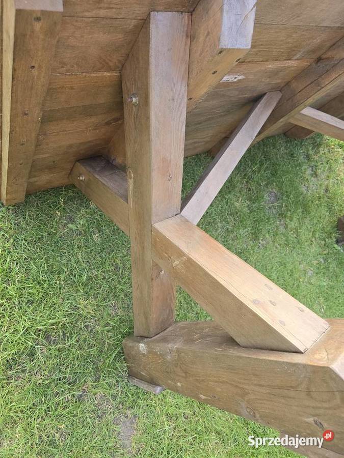 Masywny stół ogrodowy z litej sosny 190x86 dowóz lubelskie Łazy