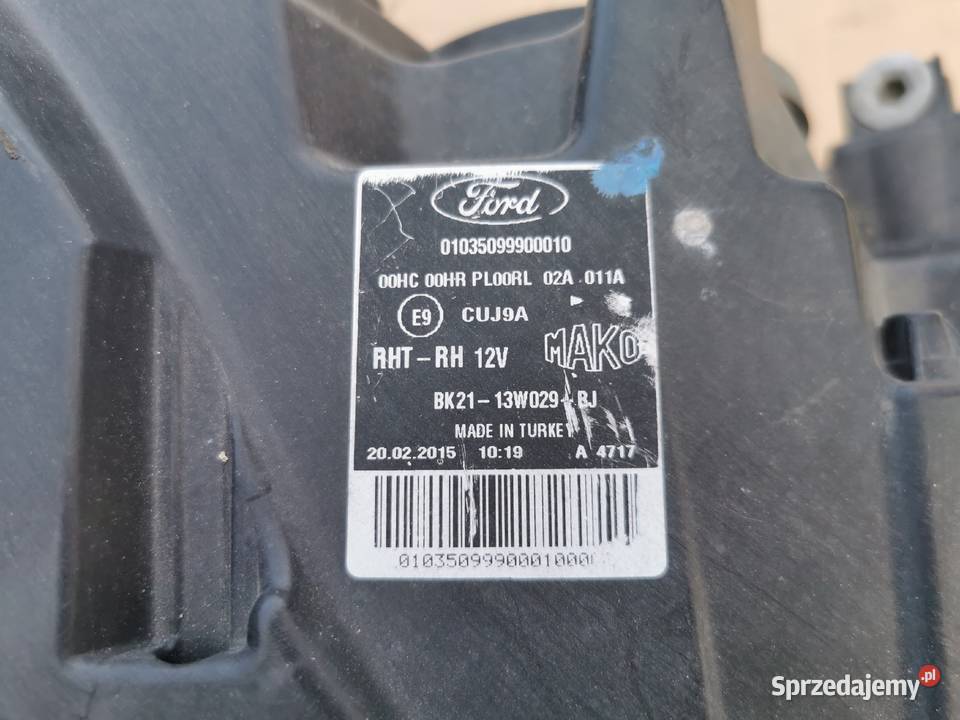 Lampa przód prawa ford Transit custom 1317 osobowe