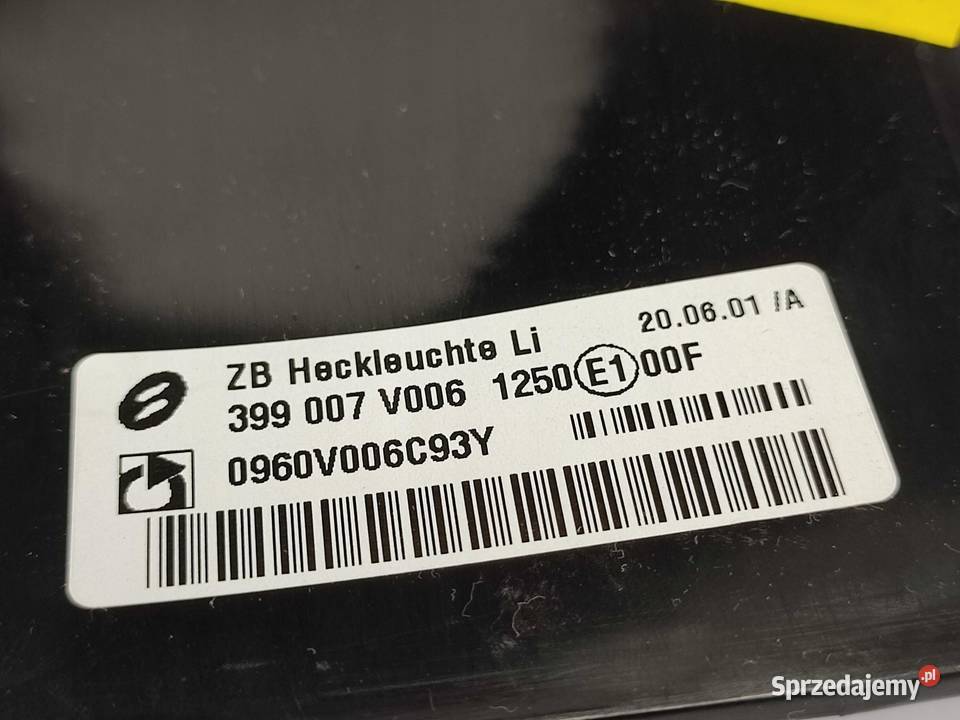 OSŁONA LAMPY LEWY TYŁ SMART FORTWO coupe 450 Pozostałe lubelskie sprzedam