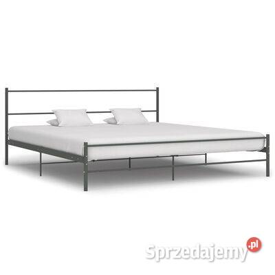 vidaXL Rama łóżka szara metalowa 180 x 200 Warszawa