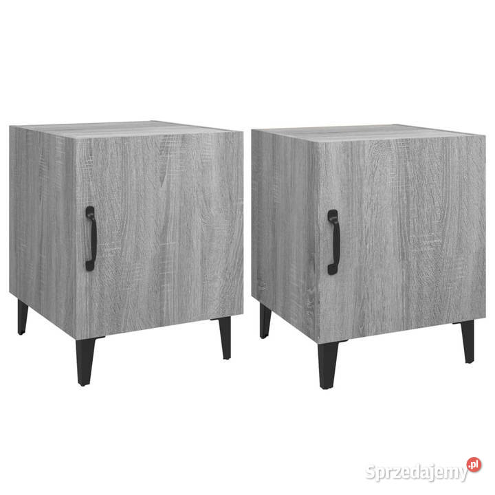 Szafki nocne 2 szary dąb sonoma materiał Nocne Warszawa