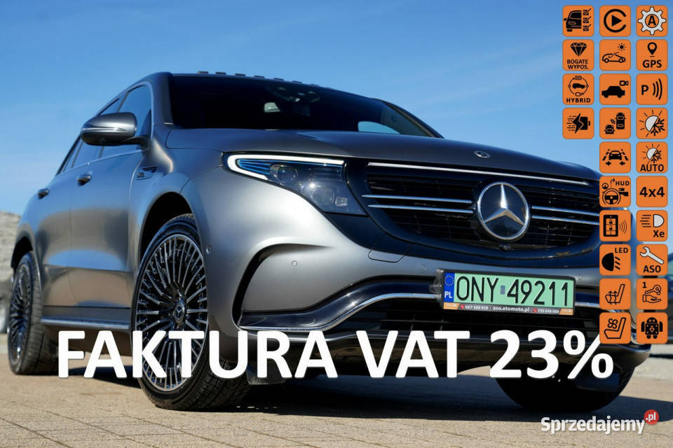 Mercedes EQC AMG skora kamery 360 nawi PANORAMA ogranicznik prędkości Otmuchów sprzedam