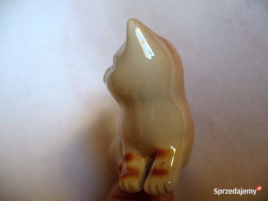 Kot uroczy mały kotek porcelana Figurka 35 x 35