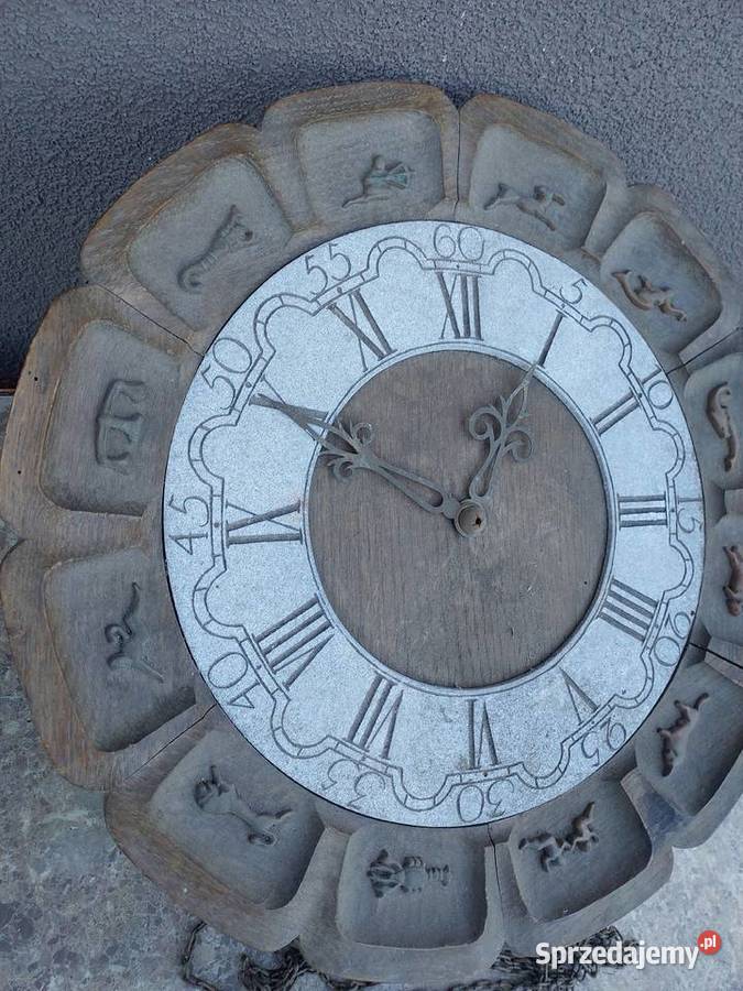 185 Stary zegar ścienny Skandia znaki zodiaku Tczew sprzedam