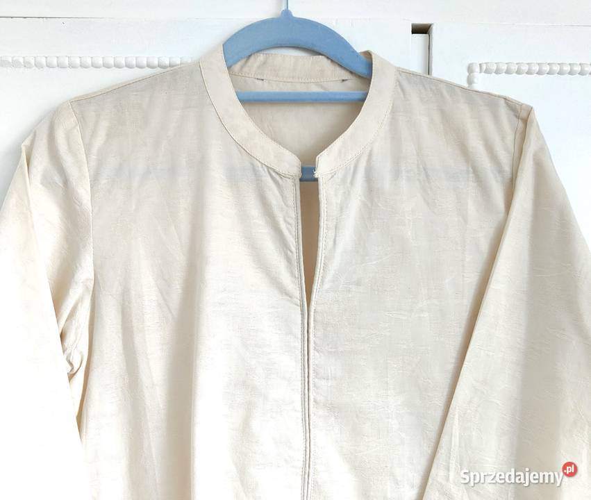 Nowa tunika indyjska złamana biel żakard M 38 Szczecin