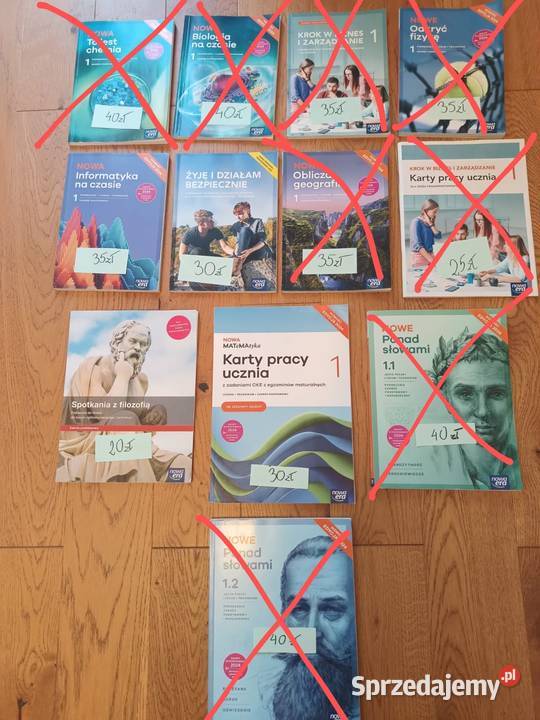 Sprzedam komplet książek do 1 klasy liceum Skrobotowo