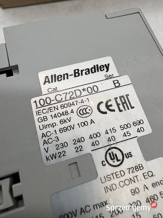Allen Bradley 100C72D00 Contactor 72A 24 VDC Warszawa