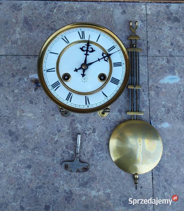 167 Zestaw mechanizm starego zegara ściennego Tczew