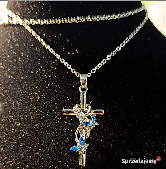 Naszyjnik Krzyżyk Wisiorek Zawieszka Metal