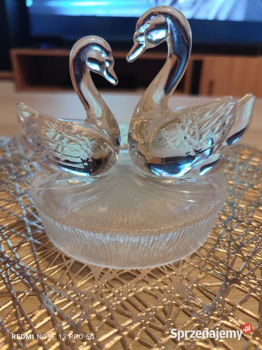 Figurka szklana łabędzie śląskie Ruda Śląska
