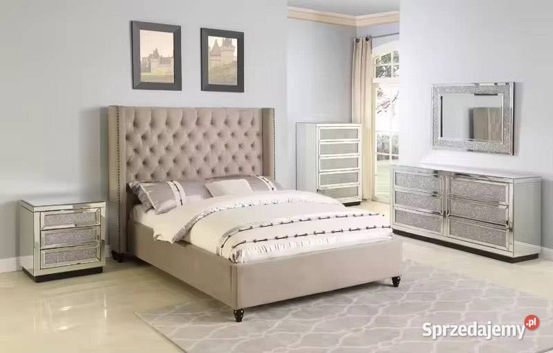 Nowoczesna duża komoda lustrzana z kryształkami Komody Nowy Sącz