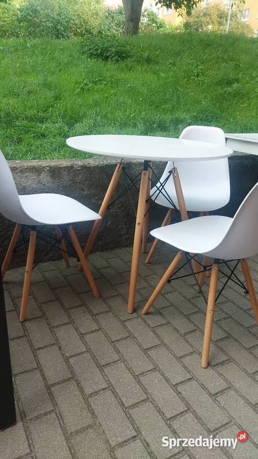 Stół okrągły z krzesłami 80cm Poznań