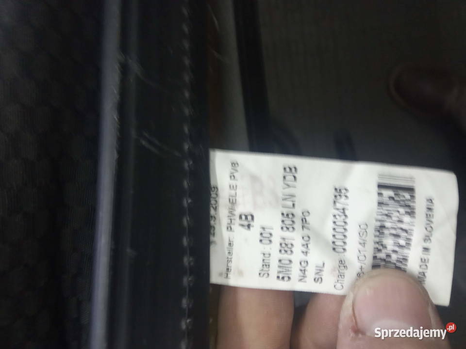 vw golf 6 oparcie fotela kierowcy Fotele i kanapy Kobylnica