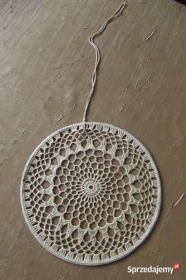 Dekoracja ozdoba okienna szydełkowa śr27 Piekary Śląskie