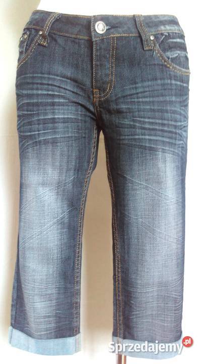 SPODNIE Rybaczki jeans KOLANO damskie r 3638 Białystok