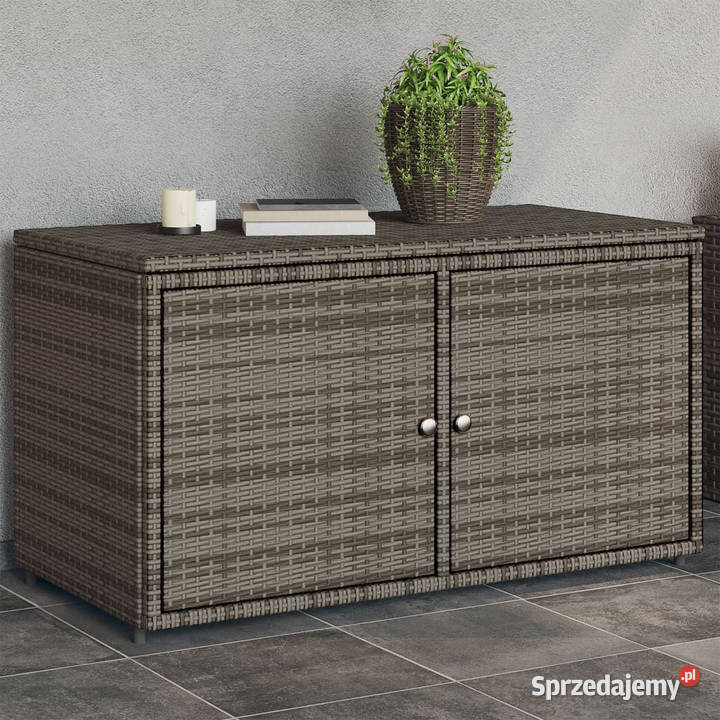 Szafka ogrodowa szara 110x55x605 polirattan