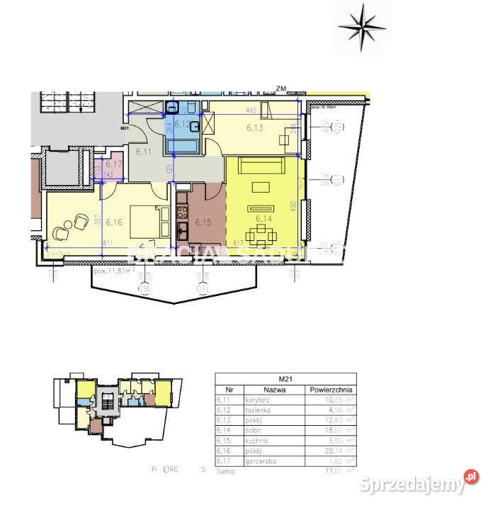 sprzedaży mieszkania Kraków 7701m2 4 pokojowe Piętro 5 Sprzedaż