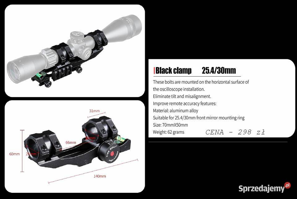 Montaż do lunety jednoczęściowy FIRE WOLF Warszawa