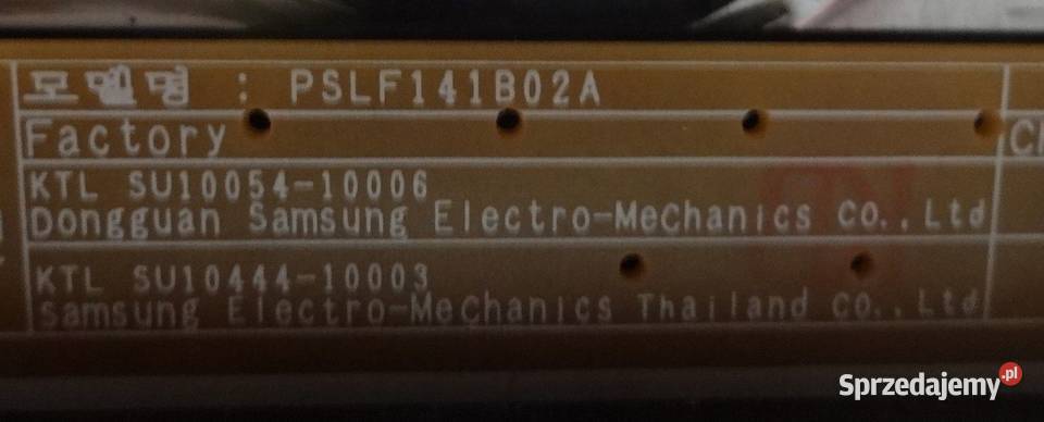 Zasilacz BN4400355A uszkodzony TV Samsung sprzedam