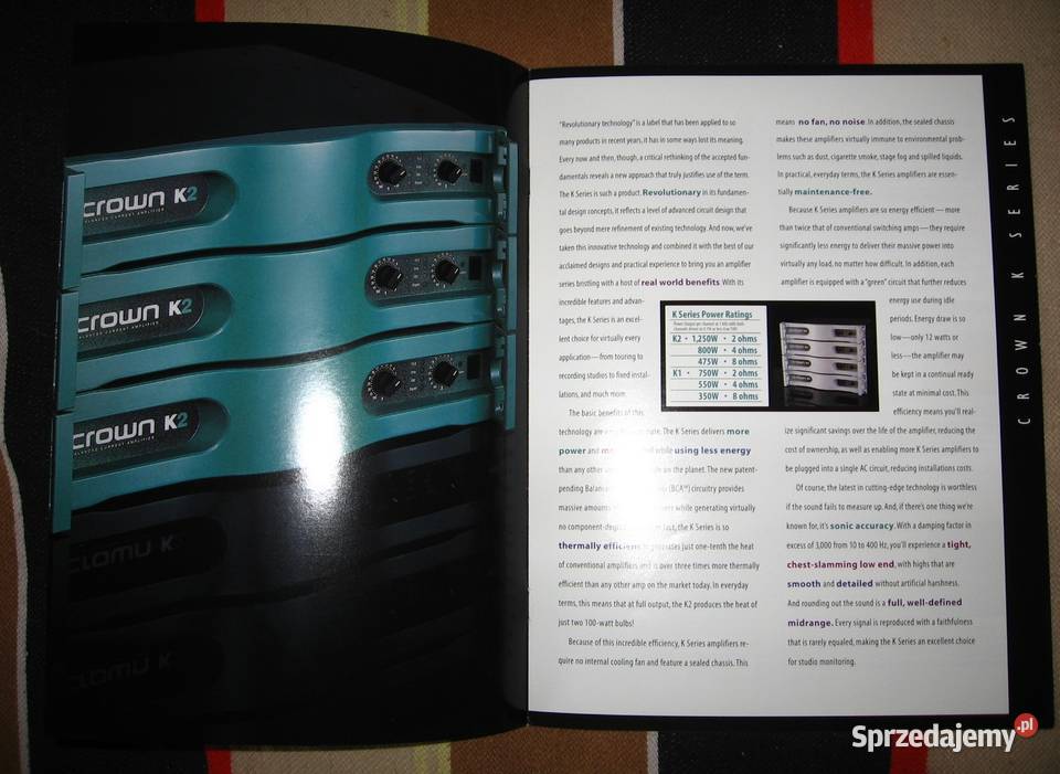 Crown amplifiersmicrophones K Series broszury Kępice