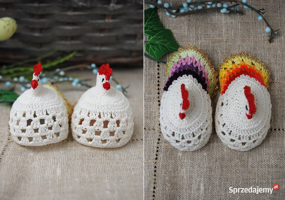 Kura kurka szydełkowa na jajko Wielkanoc Lublin sprzedam
