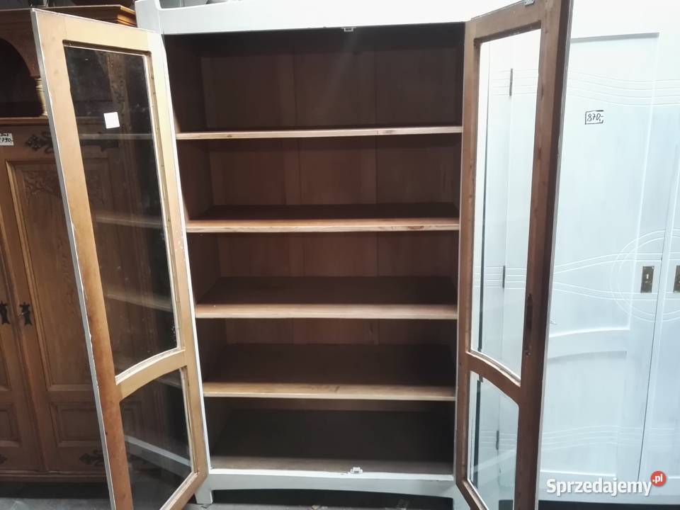 Biblioteka i Szafa bielone z pełnego drewna Kozy