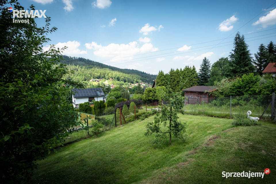 Dom z widokiem na kotlinę Bystra cisza las 953m2 sprzedam