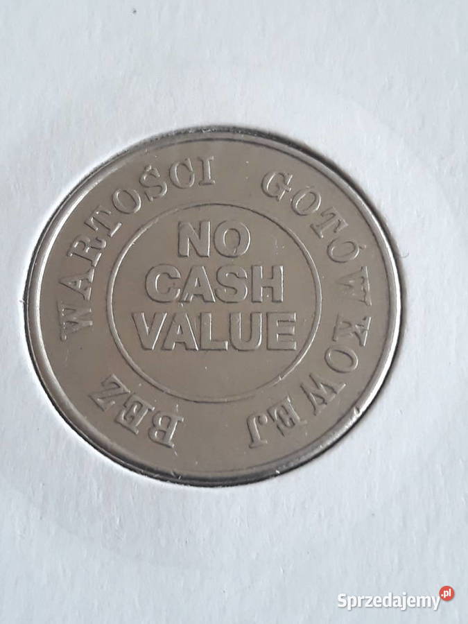 Żeton Polska No cash value bez wartości Konin
