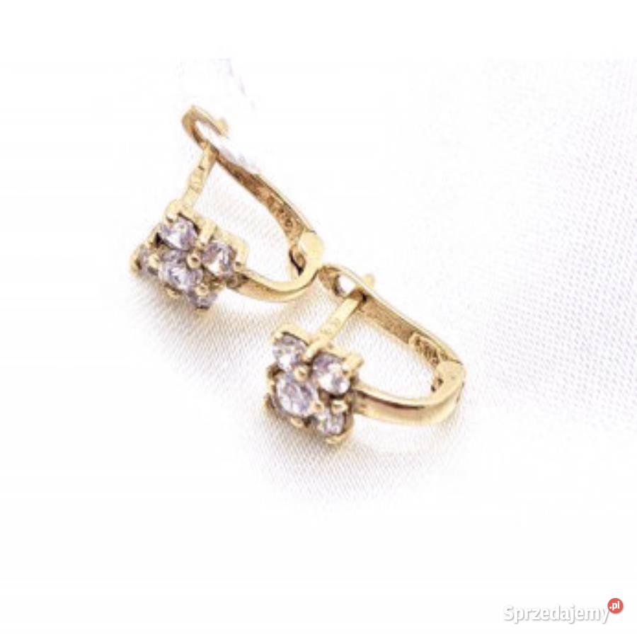 Kolczyki Złote pr585 zapięcie angielskie Z110 Poznań sprzedam