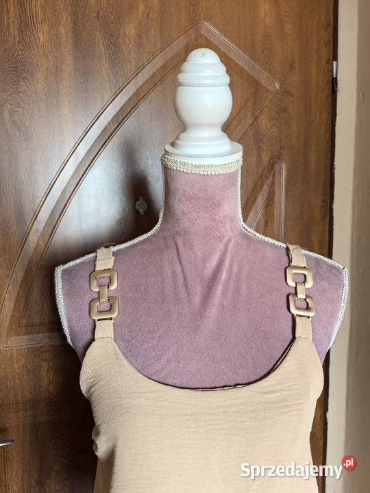 Bluzka damska rozmiar uniwersalny camel ciemny bez rękawa Wrocław