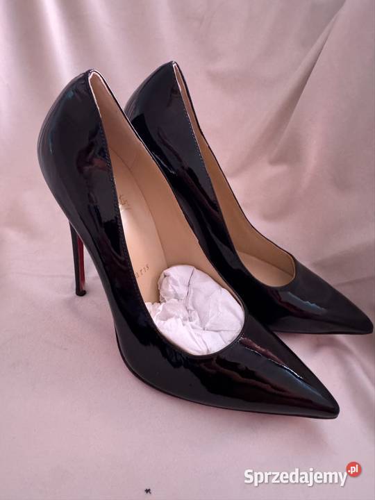 Szpilki Louboutin rozmiar 37 wysokość obcasa 12 skóra Czółenka