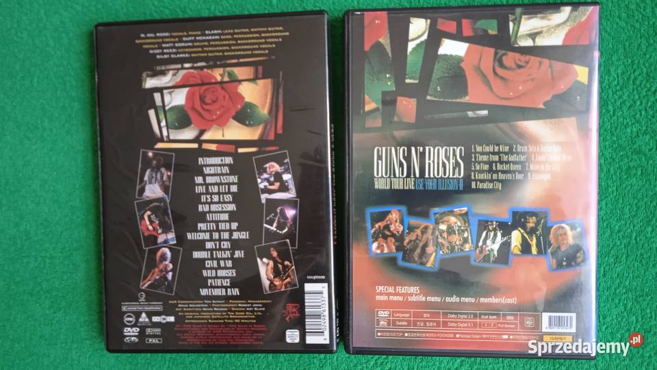 Guns n Roses DVD cz 1 i 2 koncert mazowieckie