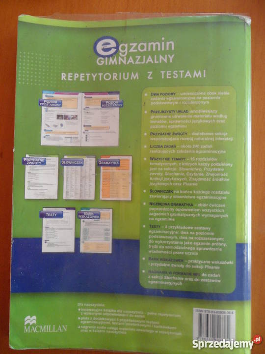 Egzamin Gimnazjalny Repetytorium Z Testami Macmillan Odpowiedzi Egzamin gimnazjalisty repetytorium z testam kl.6 gimazjum Ostrów