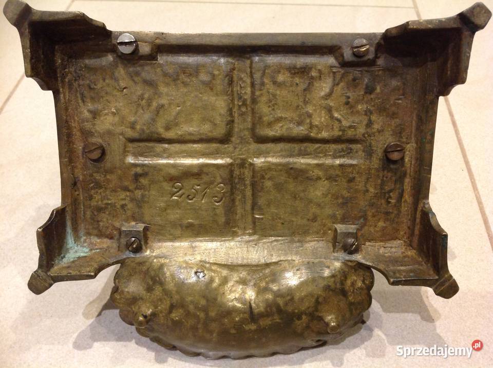 Stary Listownik Przybornik na Biurko Brąz lubuskie